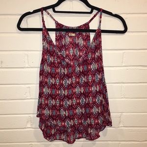 ! NEW - Hollister Red Tribal Print Tassle Tank